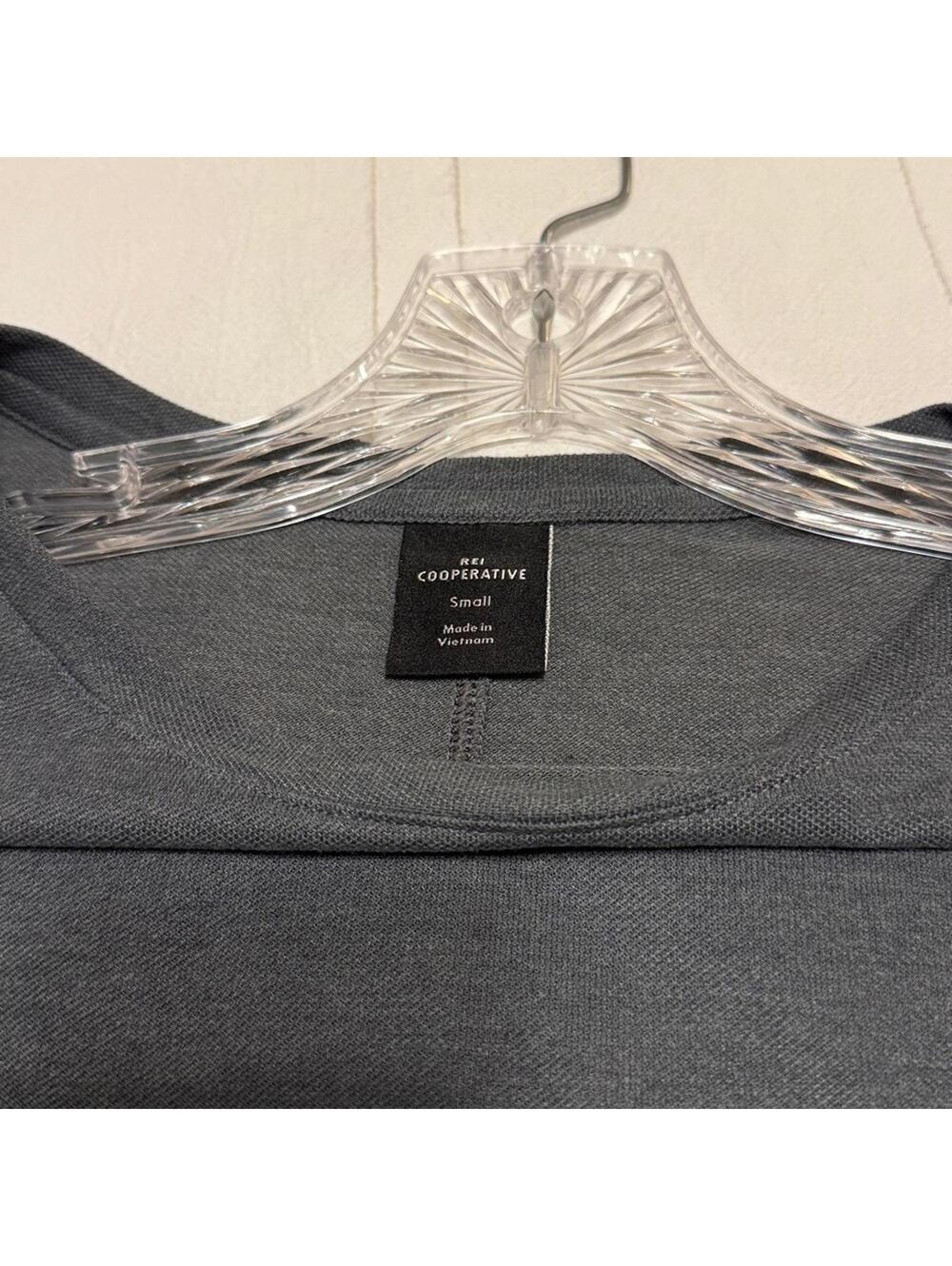 REI Cooperative Long Sleeve Crew Neck Top Charcoal Gray Women's Small - Picture 3 of 6